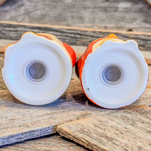 Vintage Ceramic Owl Salt and Pepper Shaker Set, Retro Theme, Fall/Autumn Theme - Picture 7 of 9